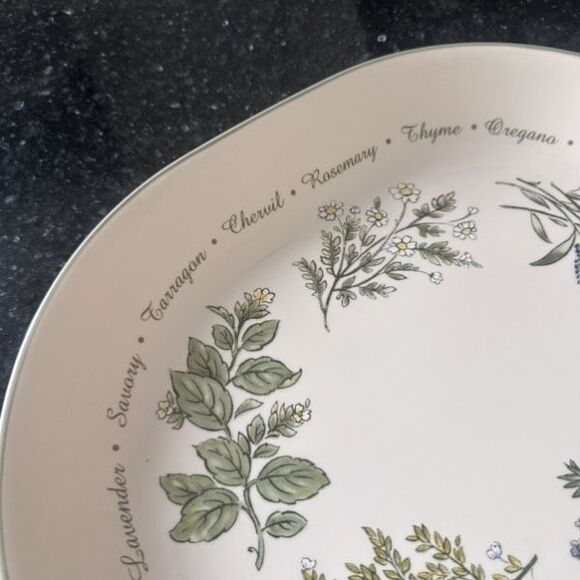 Vintage Corelle Thymeless Herbs Platter Oval Serving Platter 12"x9-3/4" USA - Picture 7 of 10